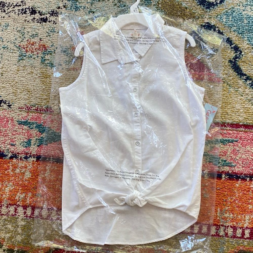 Cat & Jack Girls Button Down Top - Picture 2 of 7